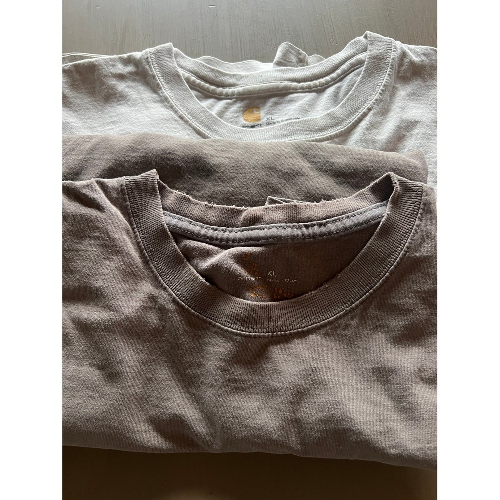 Carhartt T Shirt Lot 2XL Distressed Workwear Pocket Tee Faded Heavy Distress